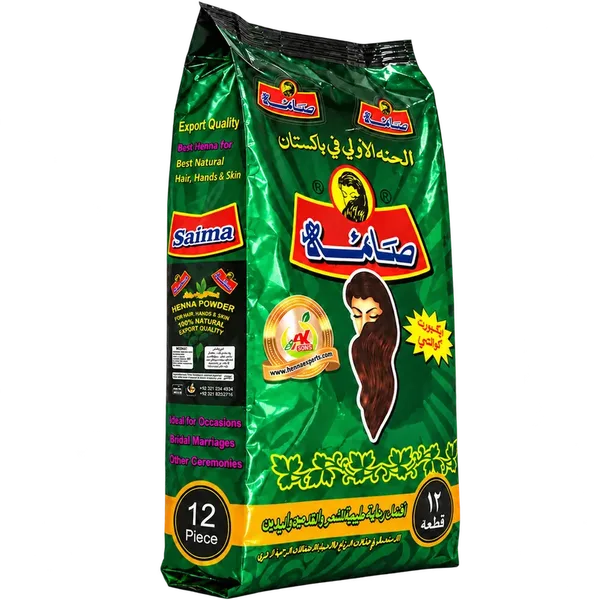 Saima Mehndi henna powder multipack containing 12 individual packets